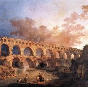 ROBERT, Hubert The Pont du Gard AF oil painting artist
